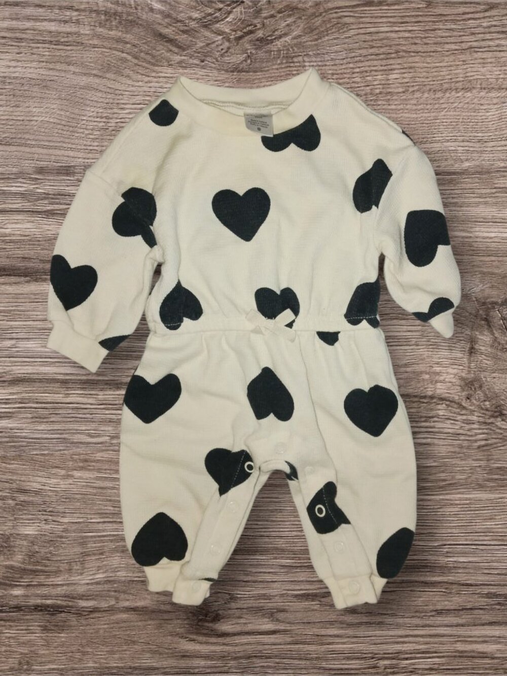 Carter's Child of Mine Baby 0-3 Months Heart Print Romper Jumpsuit One Piece